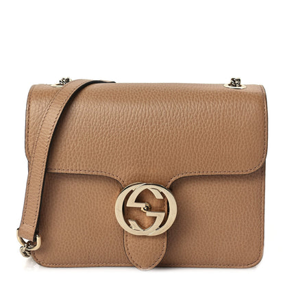 Gucci Dollar Calfskin Small Interlocking G Shoulder Bag Camelia 1 of 9