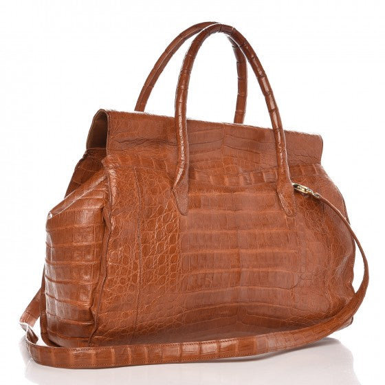 Nancy Gonzalez Crocodile Top Handle Tote Brown 3 of 26