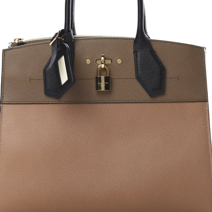Louis Vuitton Taurillon City Steamer MM Sesame Kombu Black 9 of 11