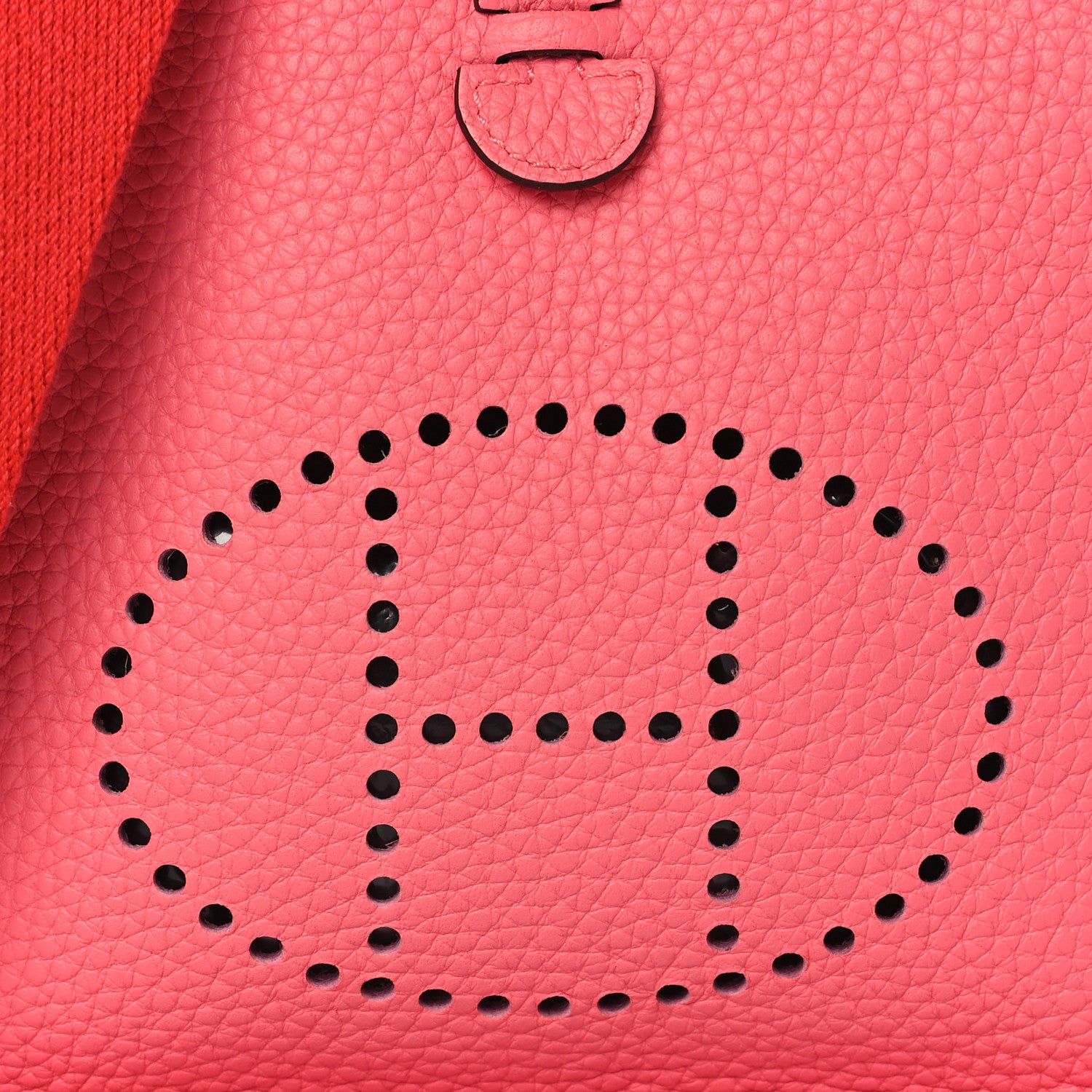 Hermes Taurillon Clemence Amazone Evelyne TPM Rose Azalee Rouge Pivoine 8 of 10