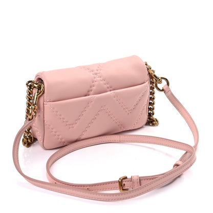 Marc Jacobs Lambskin Quilted Medium J Marc Shoulder Bag Rose 2 of 7