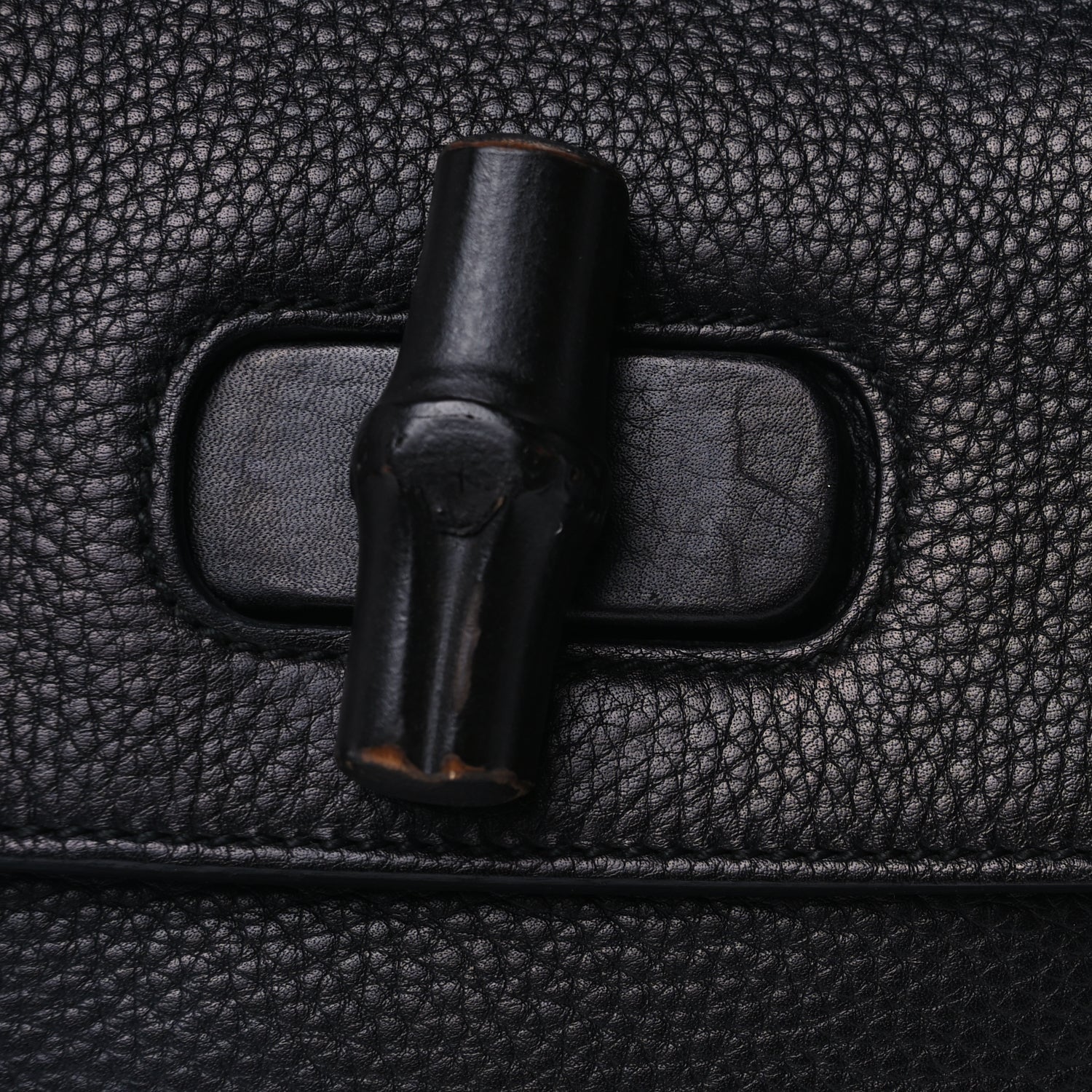Gucci Cellarius Calfskin Small Bamboo Daily Top Handle Bag  Black 6 of 8