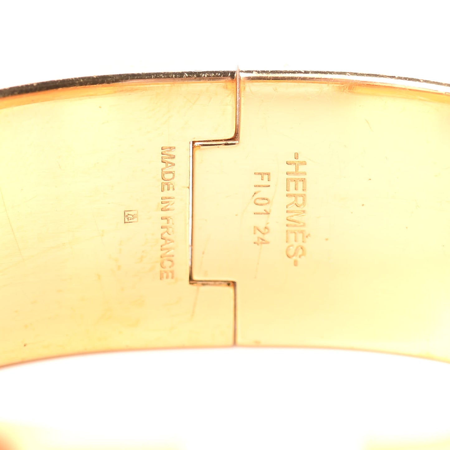 Enamel Wide Clic Clac H Bracelet PM Orange