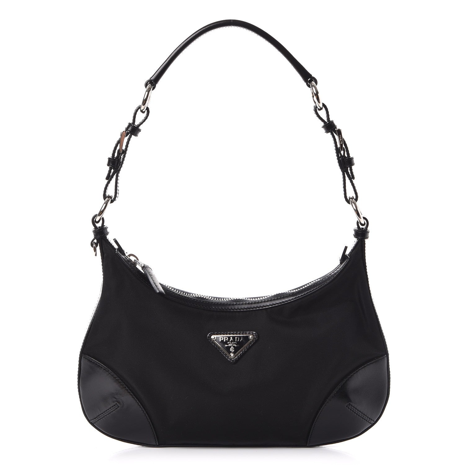 Prada Tessuto Light Nylon Shoulder Bag Nero Black 1 of 9