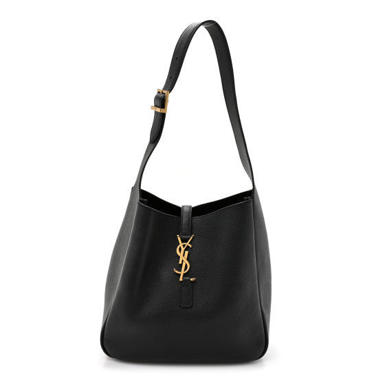 Smooth Calfskin Small Le 5 A 7 Soft Hobo  Black