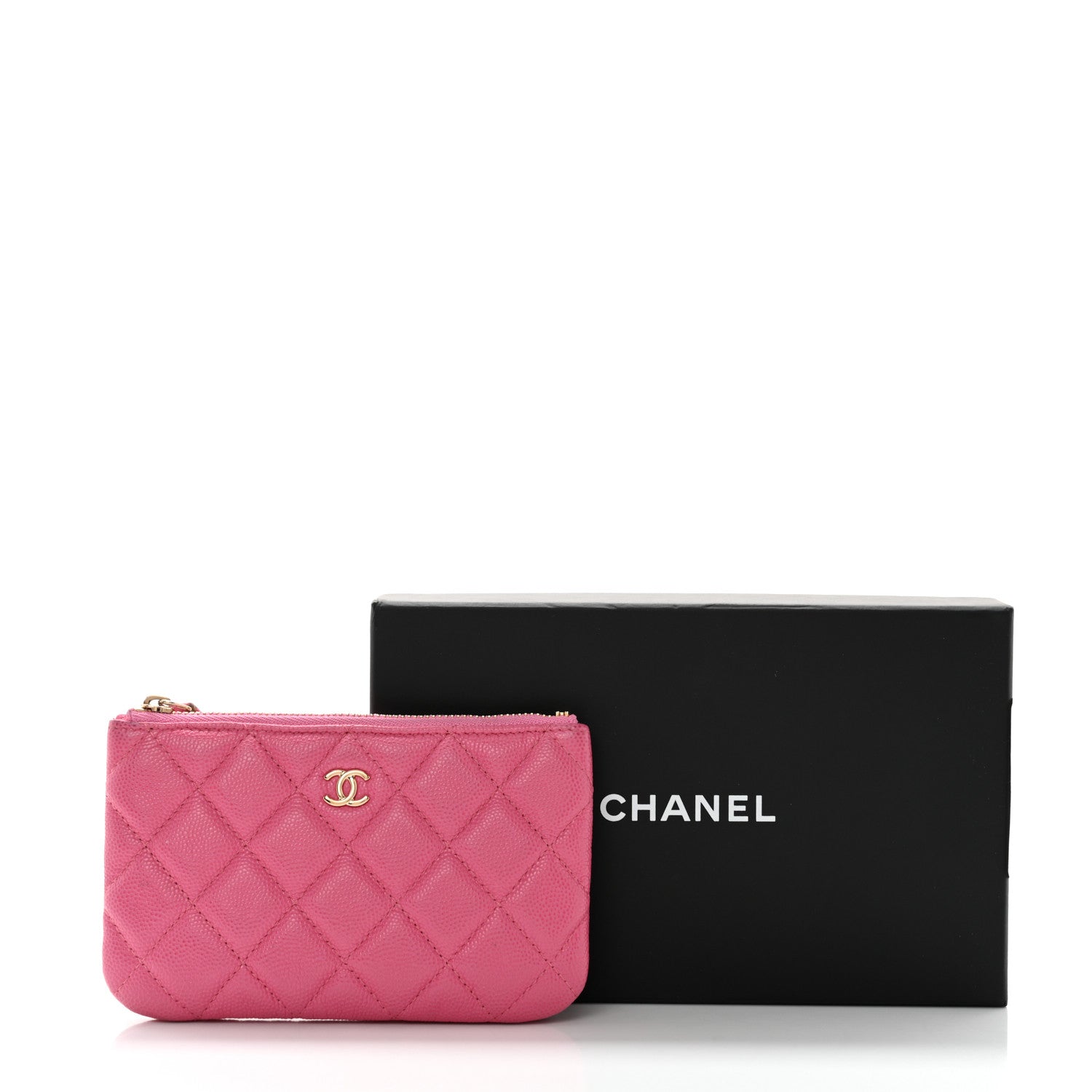 Chanel Caviar Quilted Small Cosmetic Case Pink 11 of 11