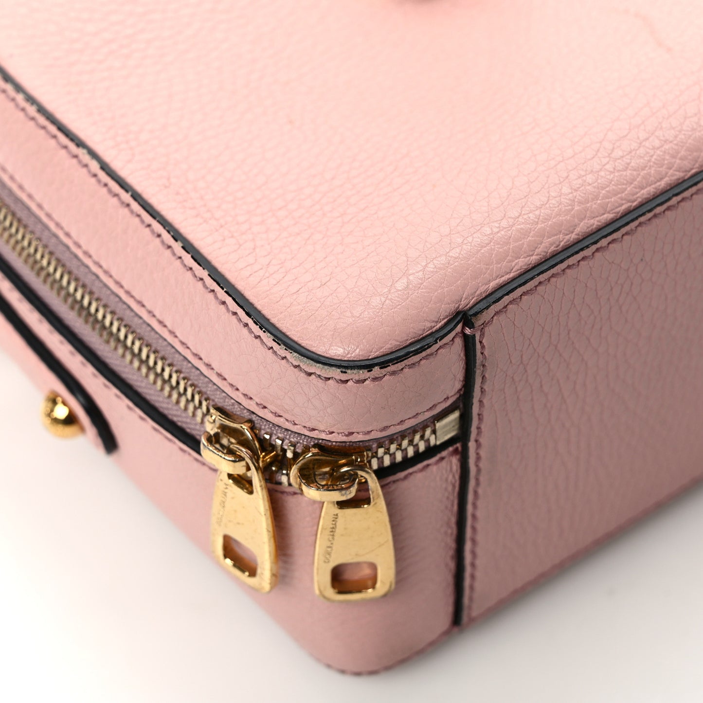 Drummed Calfskin Rosaria Shoulder Bag Pink