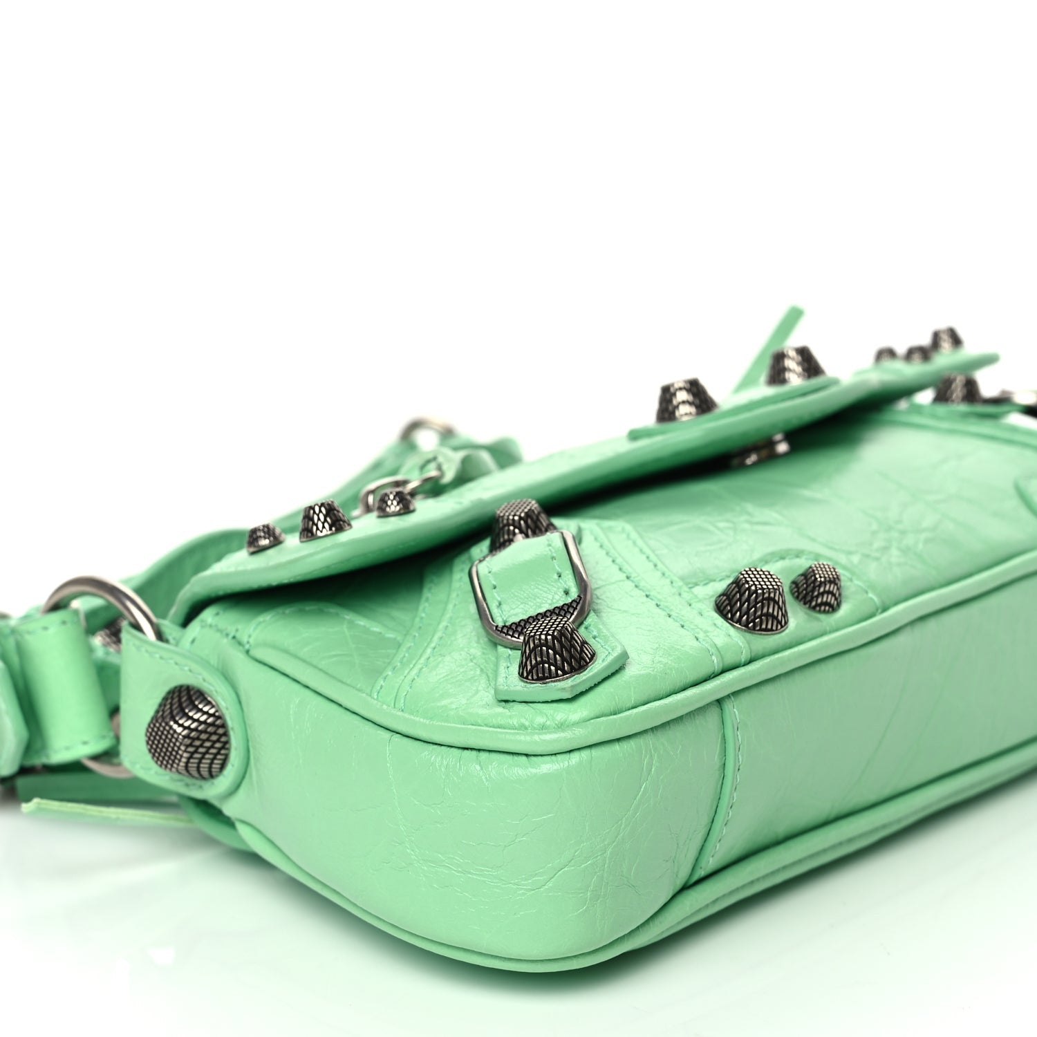 Balenciaga Agneau Arena Le Cagole Sling Bag XS Green 8 of 9