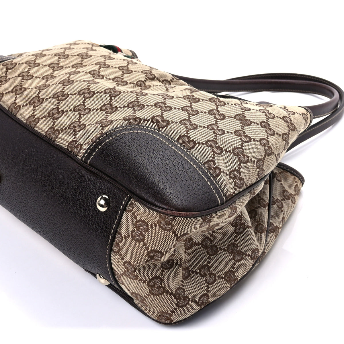 Gucci Monogram Medium Princy Tote  Dark Brown 8 of 8
