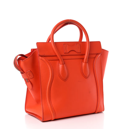Celine Smooth Calfskin Mini Luggage Orange 6 of 23