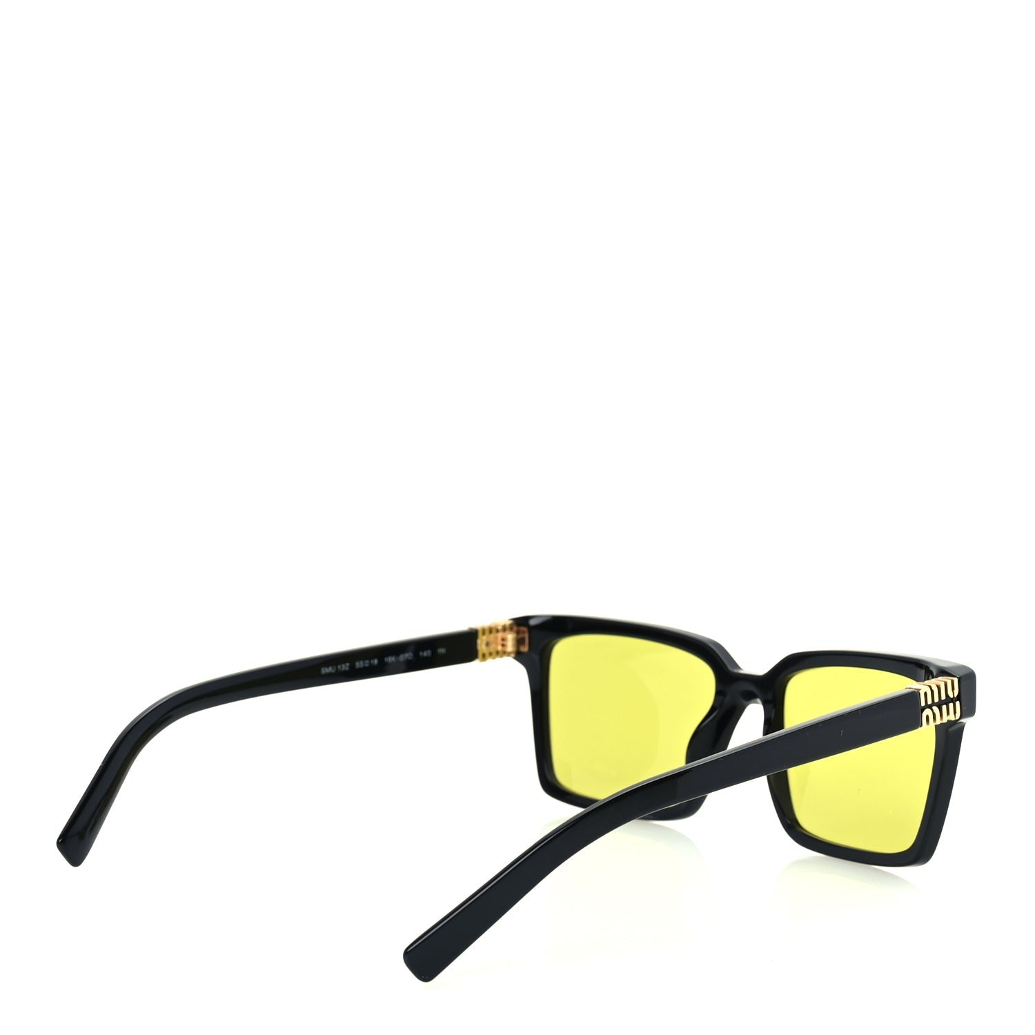 Miu Miu Acetate Square Sunglasses SMU 13Z  Black 3 of 7