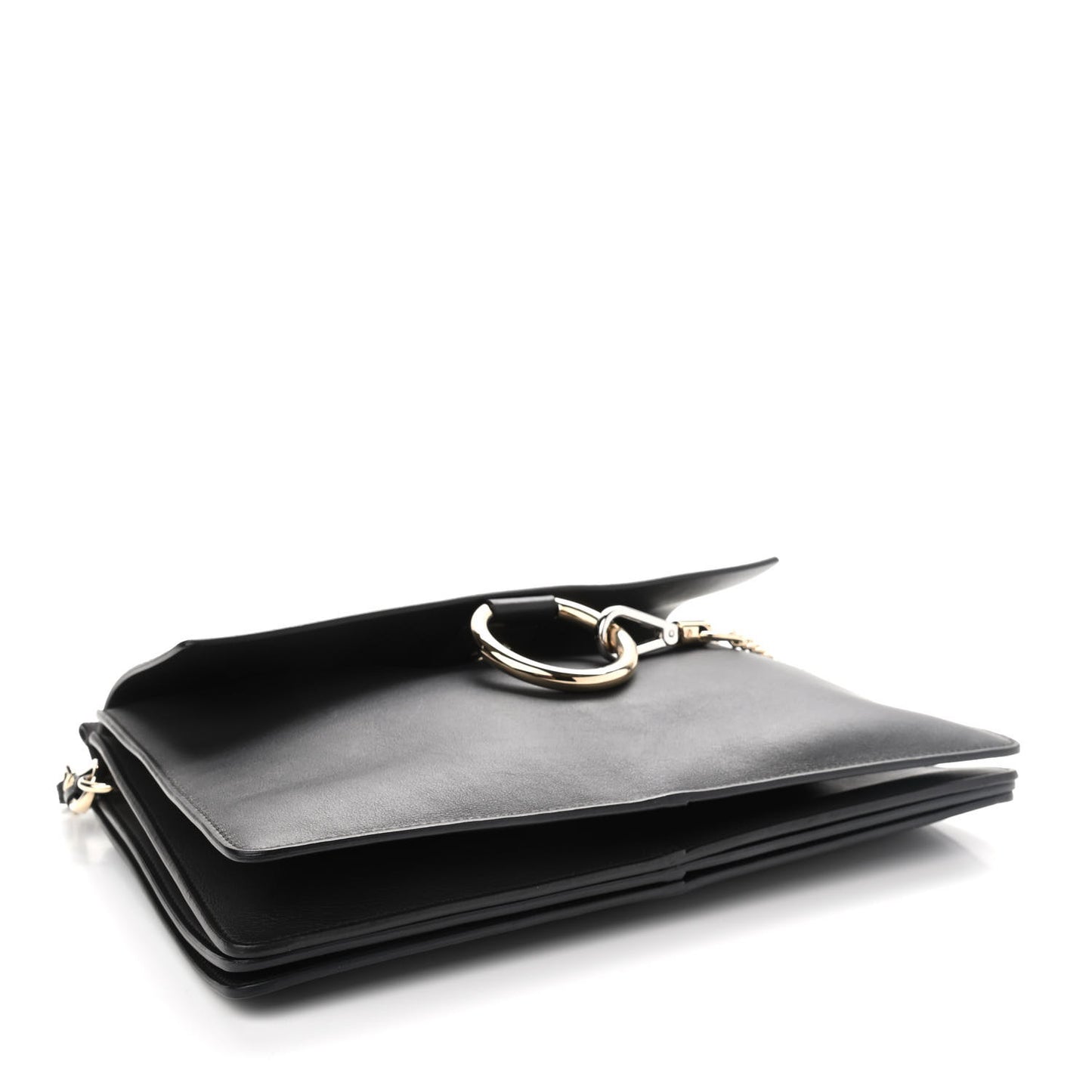 Suede Calfskin Medium Faye Shoulder Bag Carbon Grey