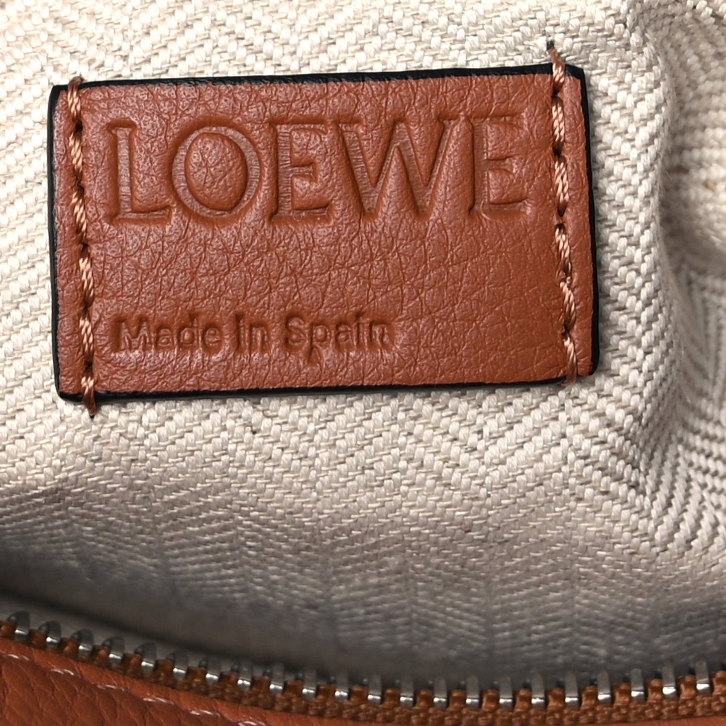 Calfskin Mini Puzzle Edge Bag Tan