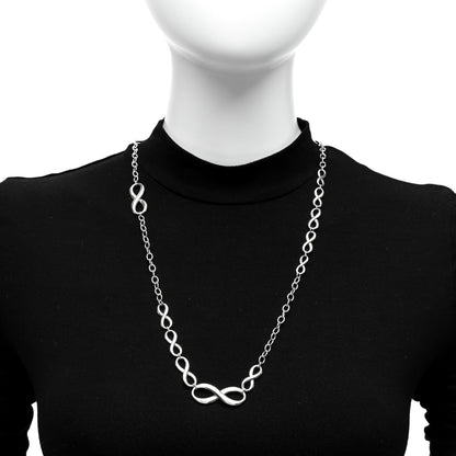 Tiffany Sterling Silver Wide Infinity Endless Necklace 2 of 4