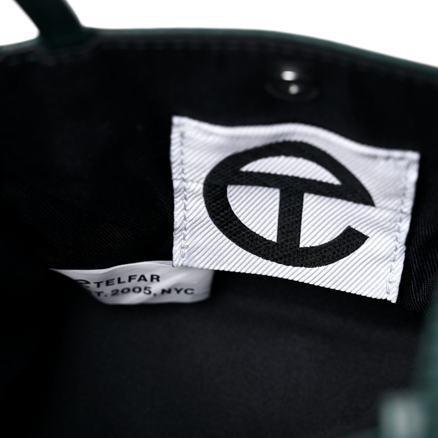 Vegan Leather Small Shopping Bag Dark Olive