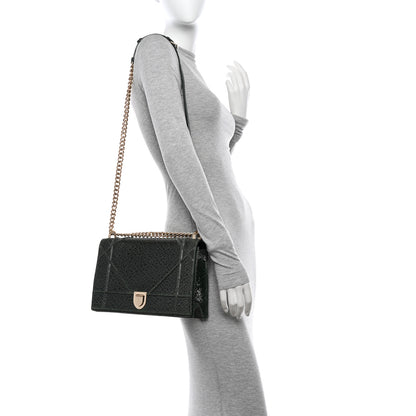 Christian Dior Ceramic Effect Deerskin Large Diorama Flap Bag Malachite Green 2 of 13