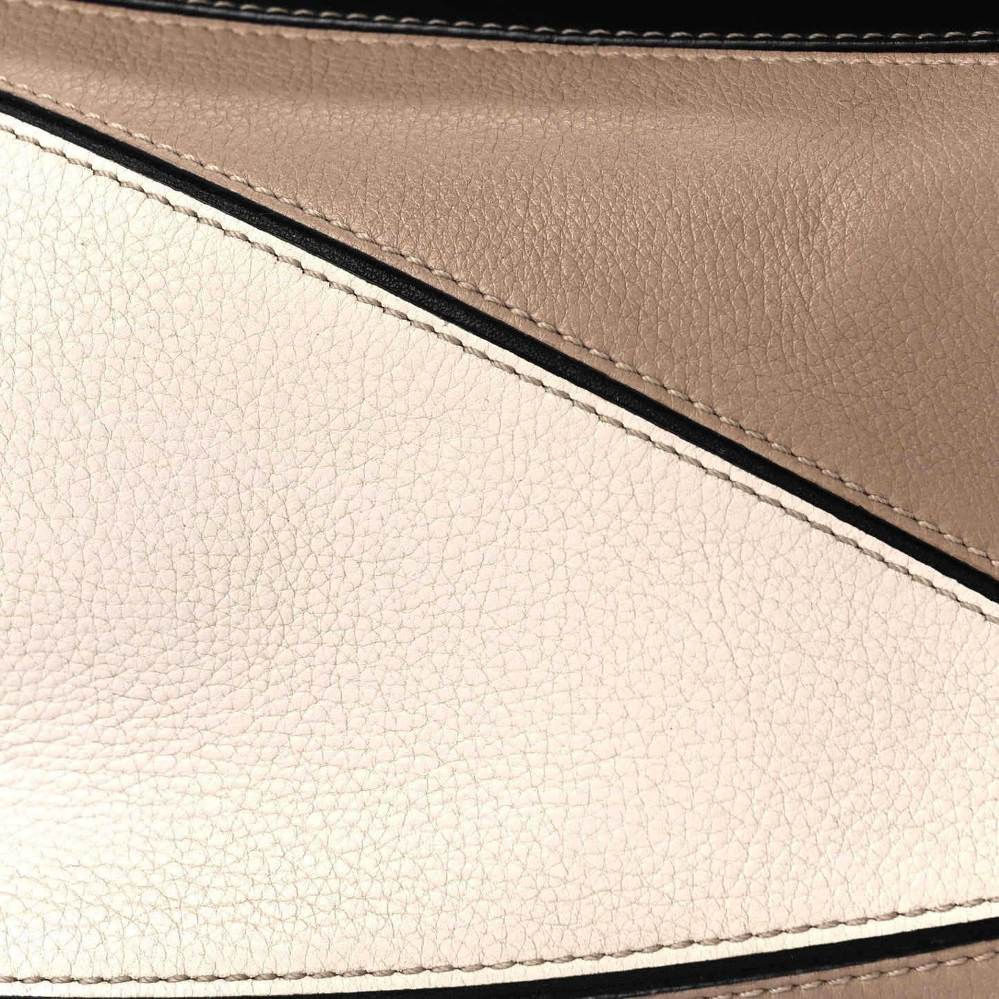 Calfskin Small Puzzle Bag Taupe Black