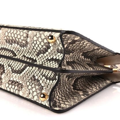 Fendi Snakeskin Shiny Nappa Small Peekaboo I SEE U Beige 8 of 8