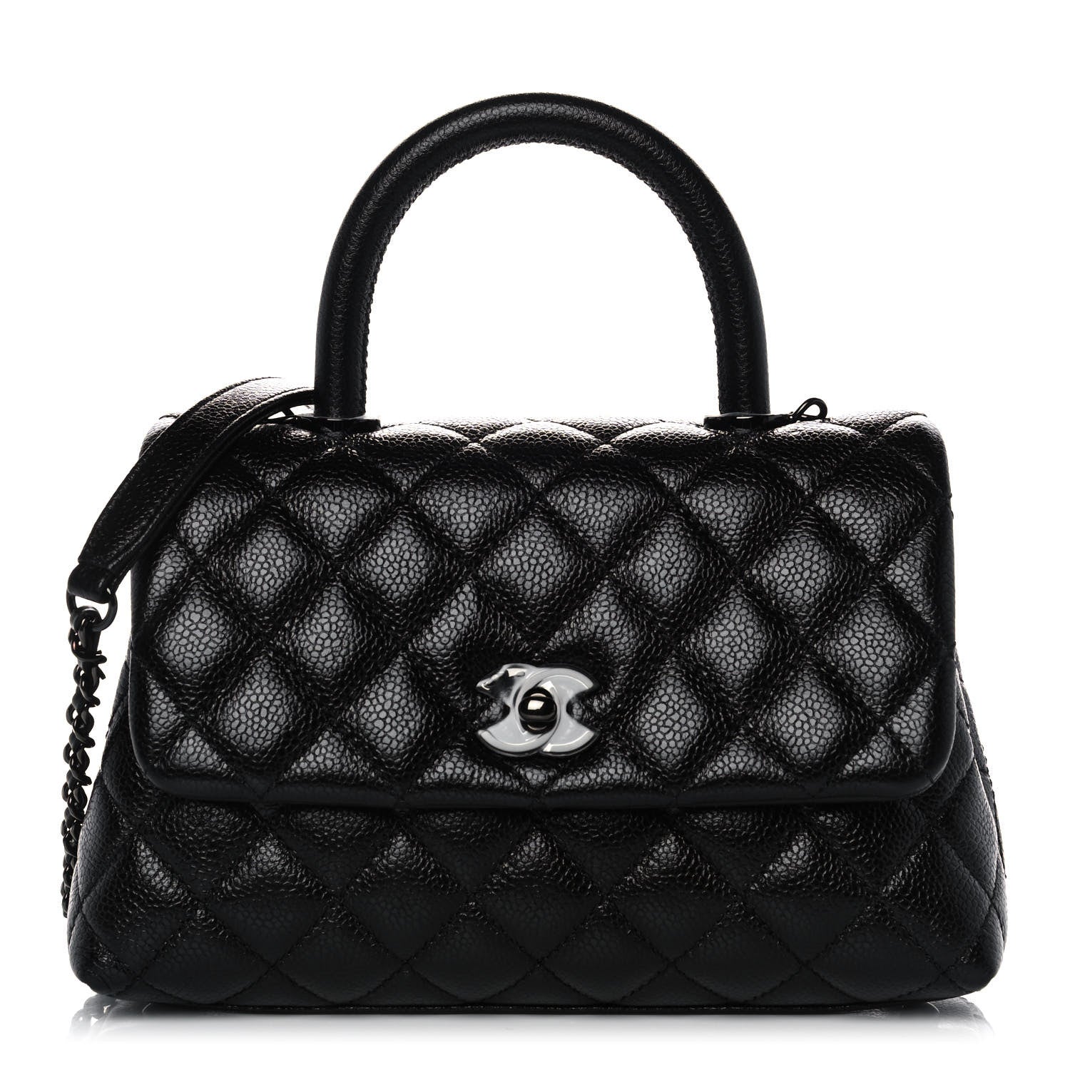 Chanel Caviar Quilted Mini Coco Handle Flap So Black 1 of 12