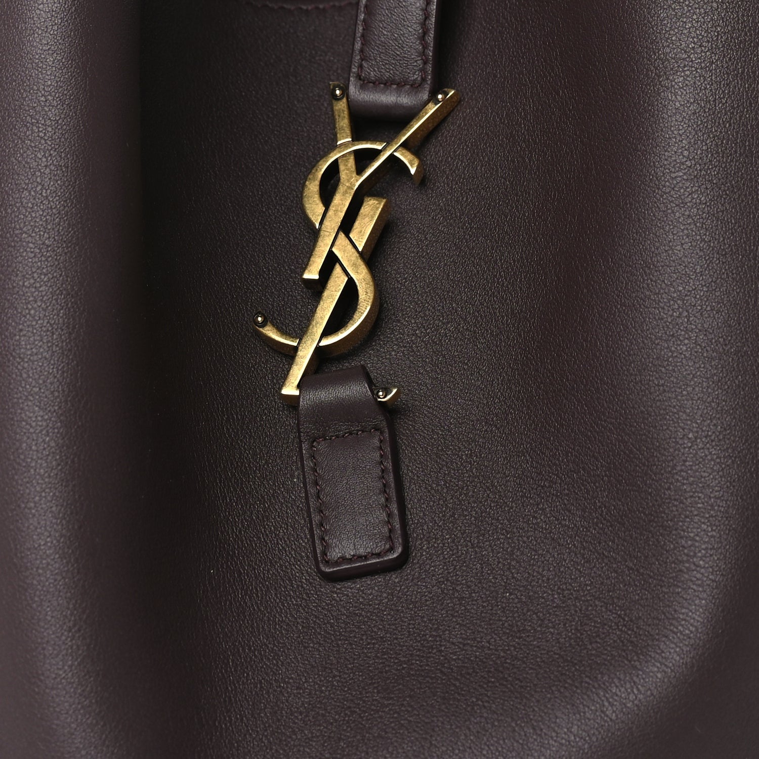 Saint Laurent Supple Calfskin Large Le 5 A 7 Soft Hobo  Raisin 6 of 8