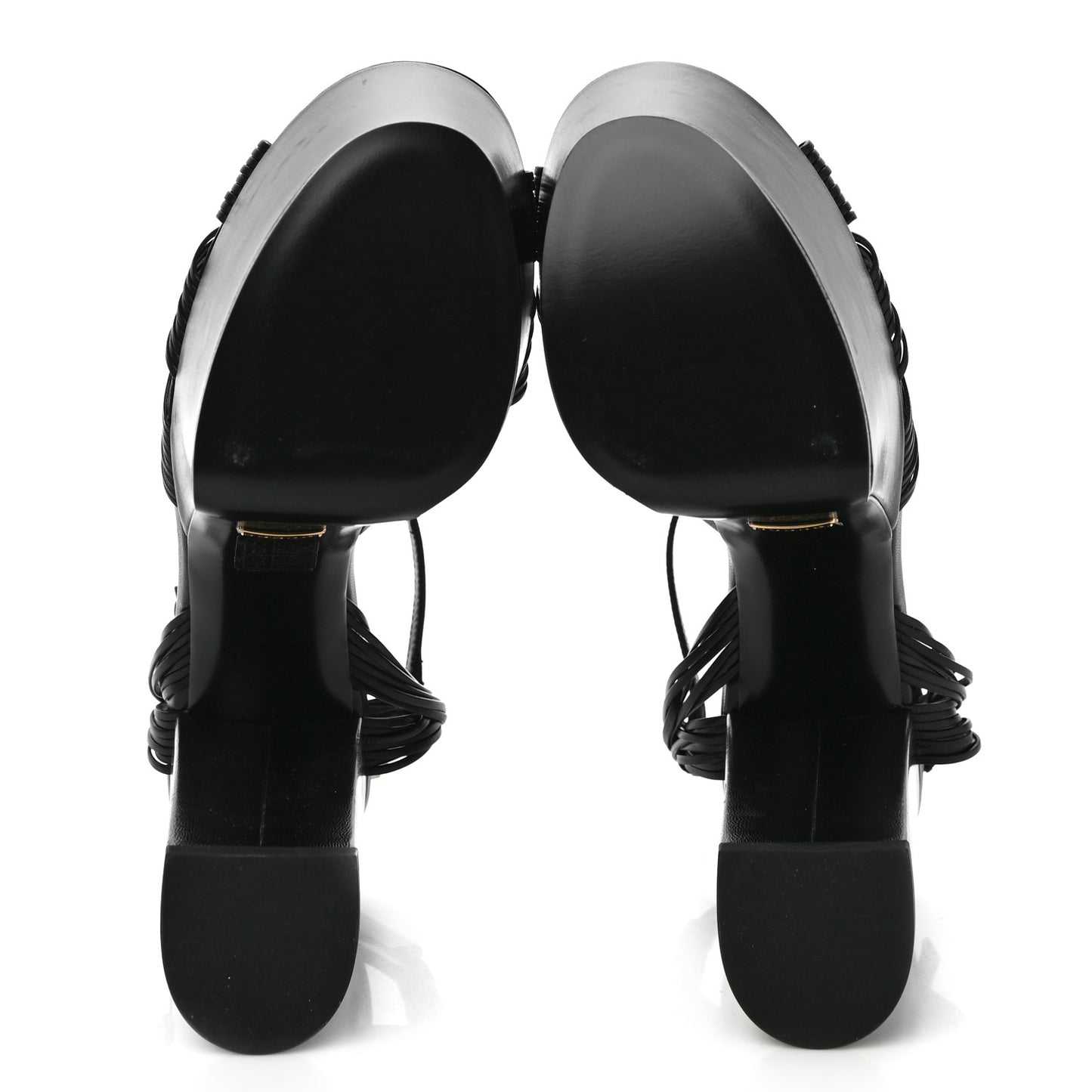 Malaga Kid Crawford Knotted Strap Platform Sandals 38.5 Black