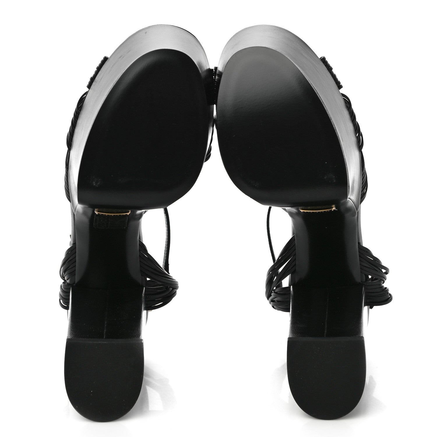 Gucci Malaga Kid Crawford Knotted Strap Platform Sandals 38.5 Black 5 of 12