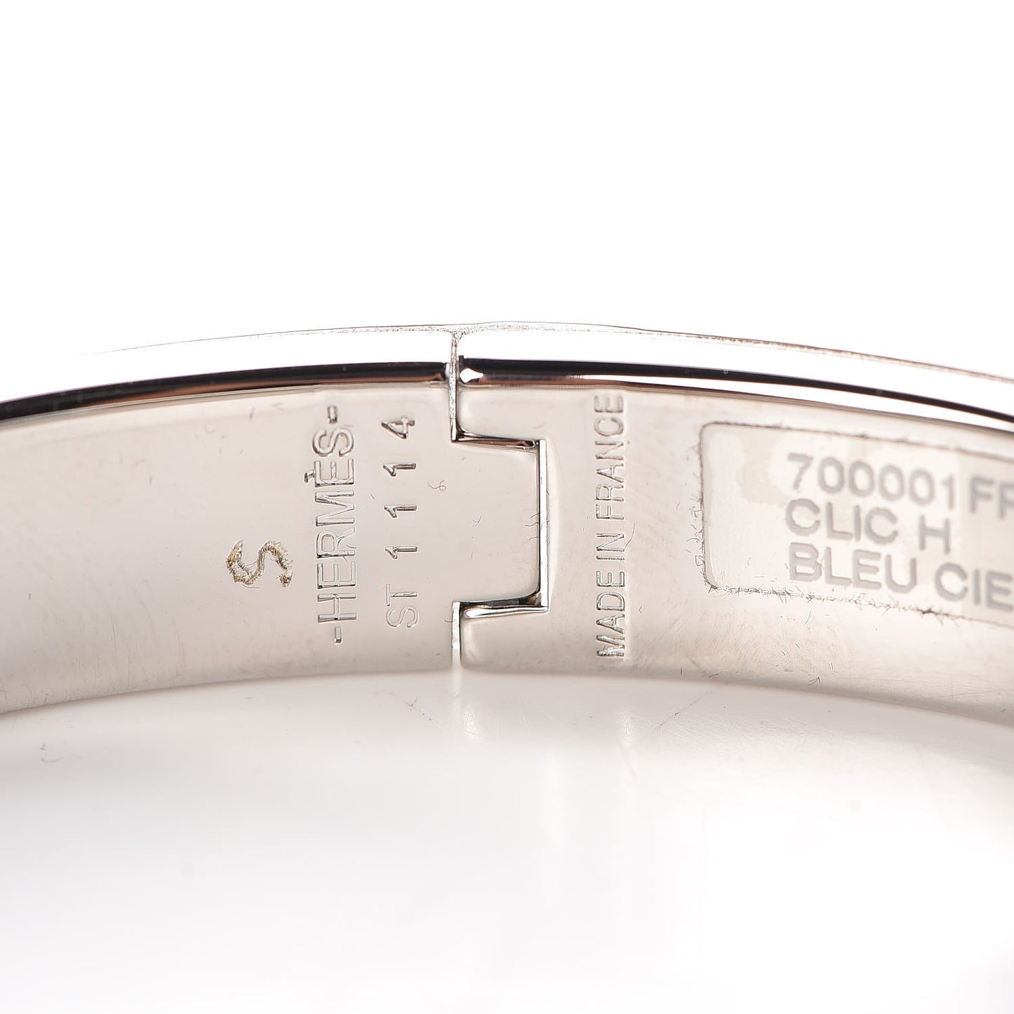 Enamel Narrow Clic Clac H Bracelet GM Bleu Cielo