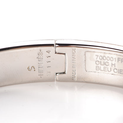Hermes Enamel Narrow Clic Clac H Bracelet GM Bleu Cielo 4 of 5