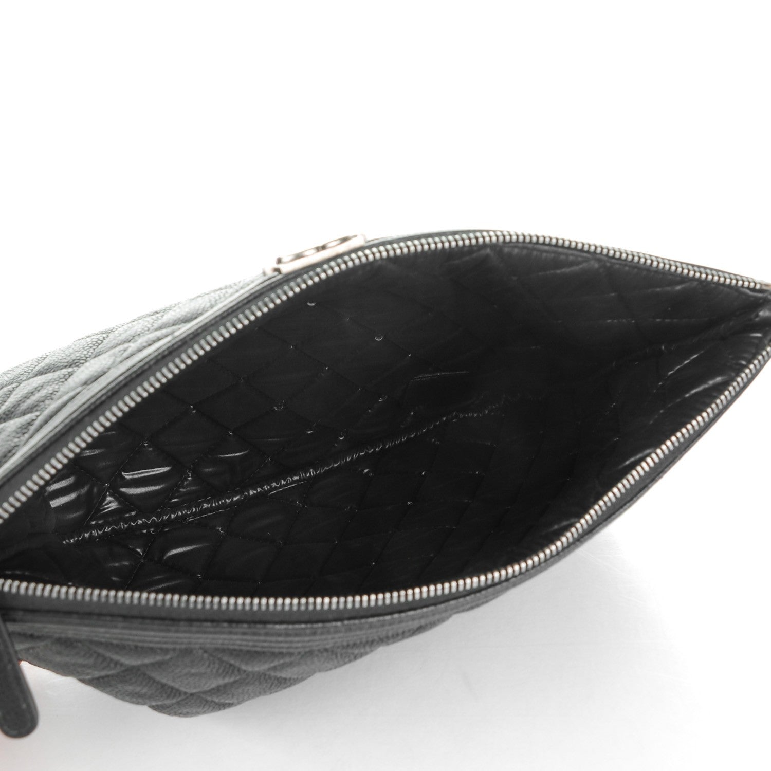 Chanel Caviar Quilted Medium Boy Cosmetic Case Black 5 of 7