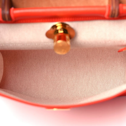 Hermes Toile H Berline Vache Hunter Herbag Zip 31 PM Orange Mecano Fauve 6 of 12