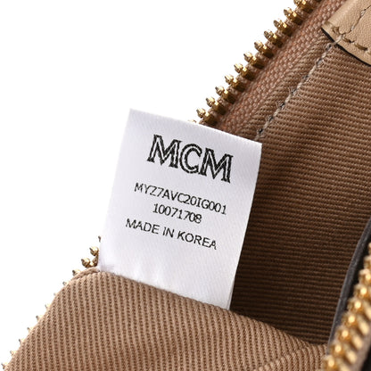 MCM Visetos Original Medium Pouch Beige 7 of 10