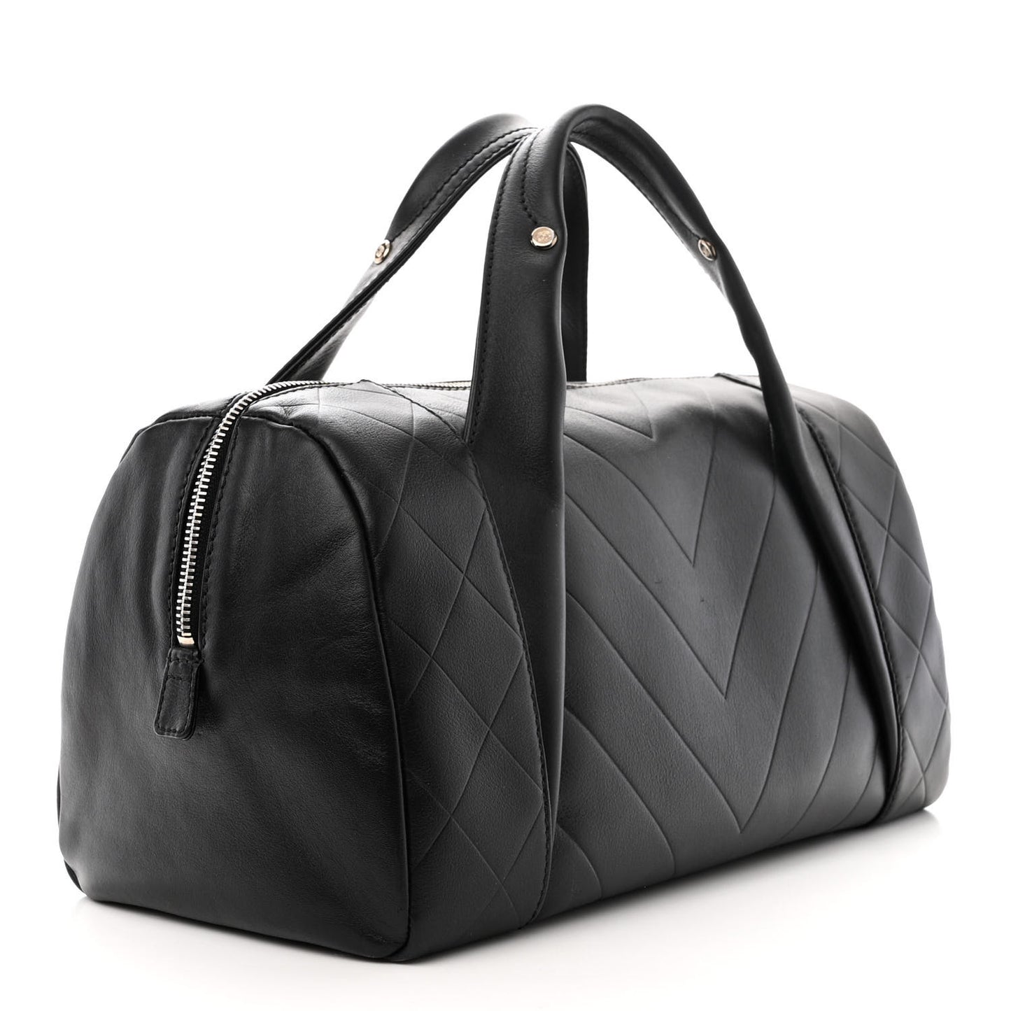Lambskin CC Chevron All Day Long Boston Black