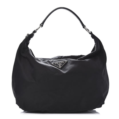 Prada Tessuto Nylon Saffiano Hobo Black 1 of 9