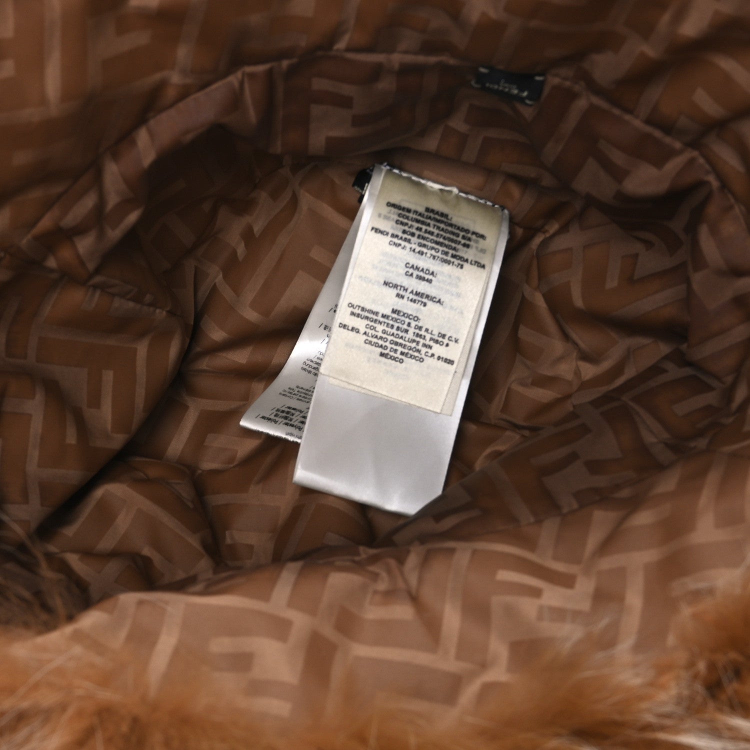 Fendi Fox Fur Bucket Hat M Camel 7 of 8