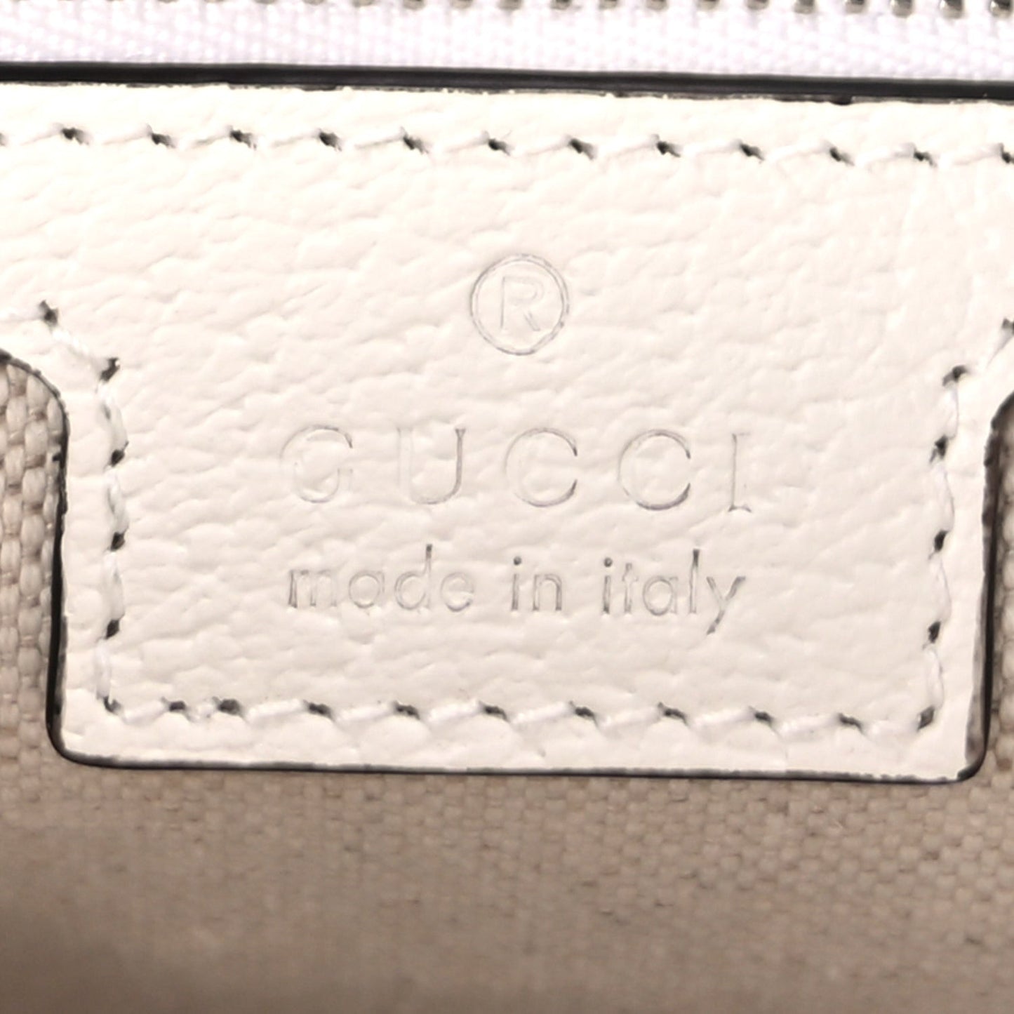 GG Supreme Monogram Textured Dollar Calfskin Small Crossbody Bag  White