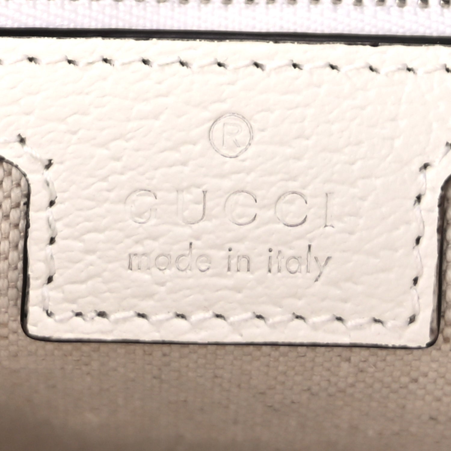 Gucci GG Supreme Monogram Textured Dollar Calfskin Small Crossbody Bag  White 5 of 7