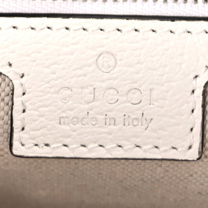 Gucci GG Supreme Monogram Textured Dollar Calfskin Small Crossbody Bag  White 5 of 7