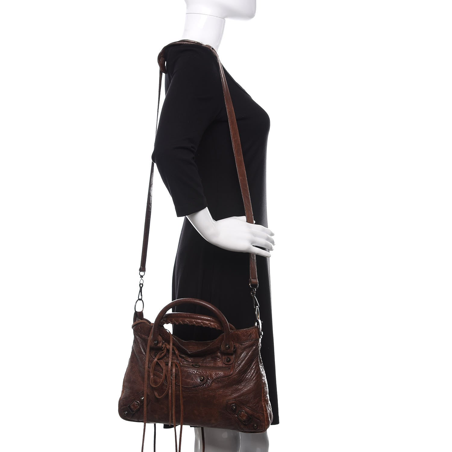 Balenciaga Agneau Classic Hardware Town Castagna 2 of 14