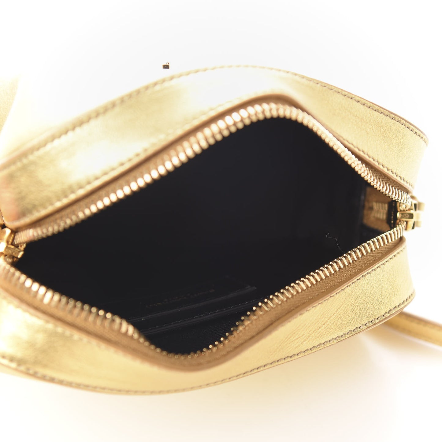 Metallic Calfskin Small Classic Monogram Camera Bag Gold