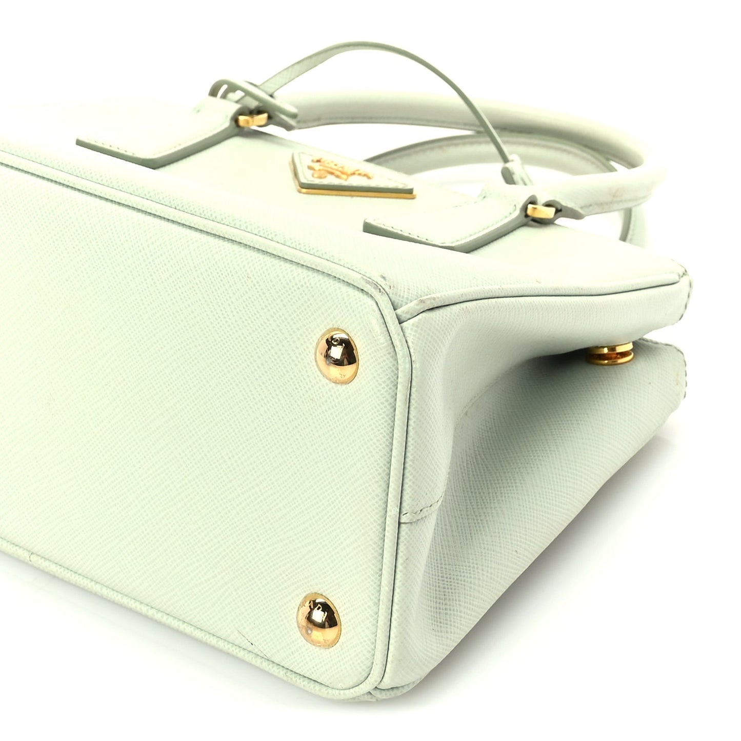 Saffiano Small Galleria Double Zip Tote Acqua