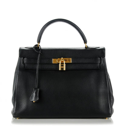 Hermes Taurillon Clemence Kelly Retourne 32 Black 1 of 22