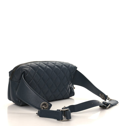 Chanel Calfskin Quilted Waist Bag Dark Grey 2 of 9