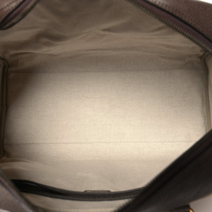 Gucci X ADIDAS Crystal Vintage Monogram Textured Dollar Calfskin Web Trefoil Logo Large Duffle Bag Mid Natural Nut Off White New Acero 4 of 11