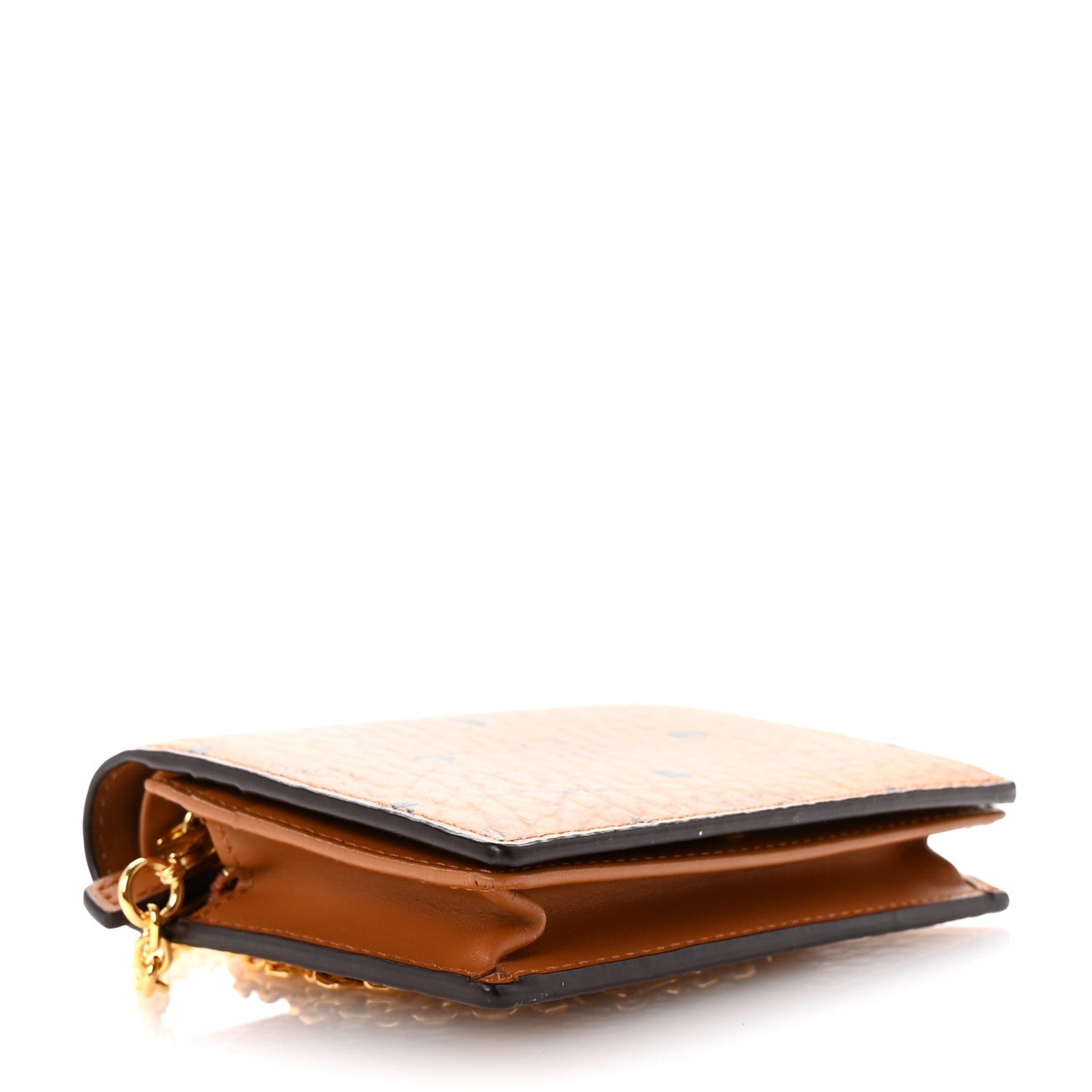 MCM Visetos Original Mini Chain Wallet Cognac 3 of 7