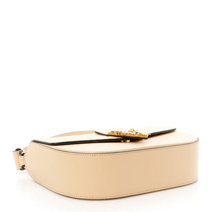 Versace Grained Calfskin Virtus Crossbody Bag Beige 4 of 12