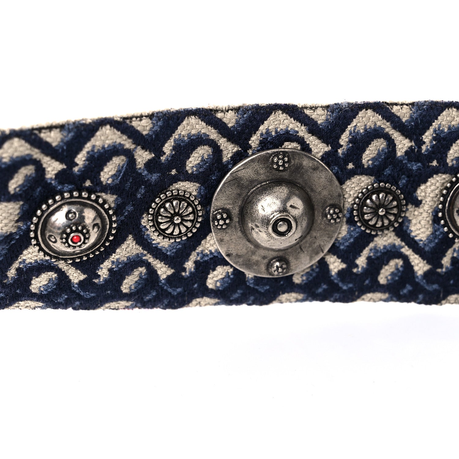 Christian Dior Oblique Studded Shoulder Strap Blue 10 of 10