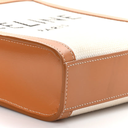 Celine Canvas Calfskin Mini Vertical Cabas Natural Tan 7 of 8