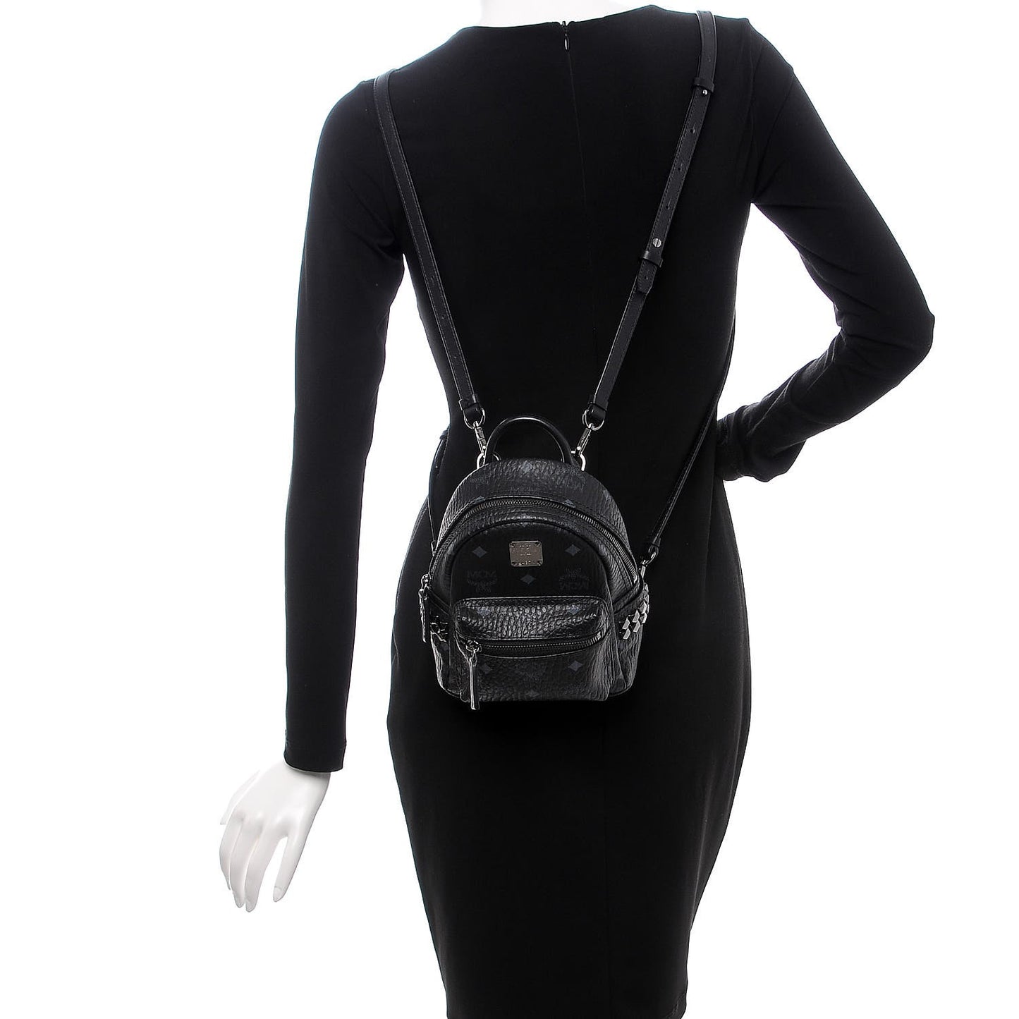 Visetos Studded X-Mini Bebe Boo Backpack Black