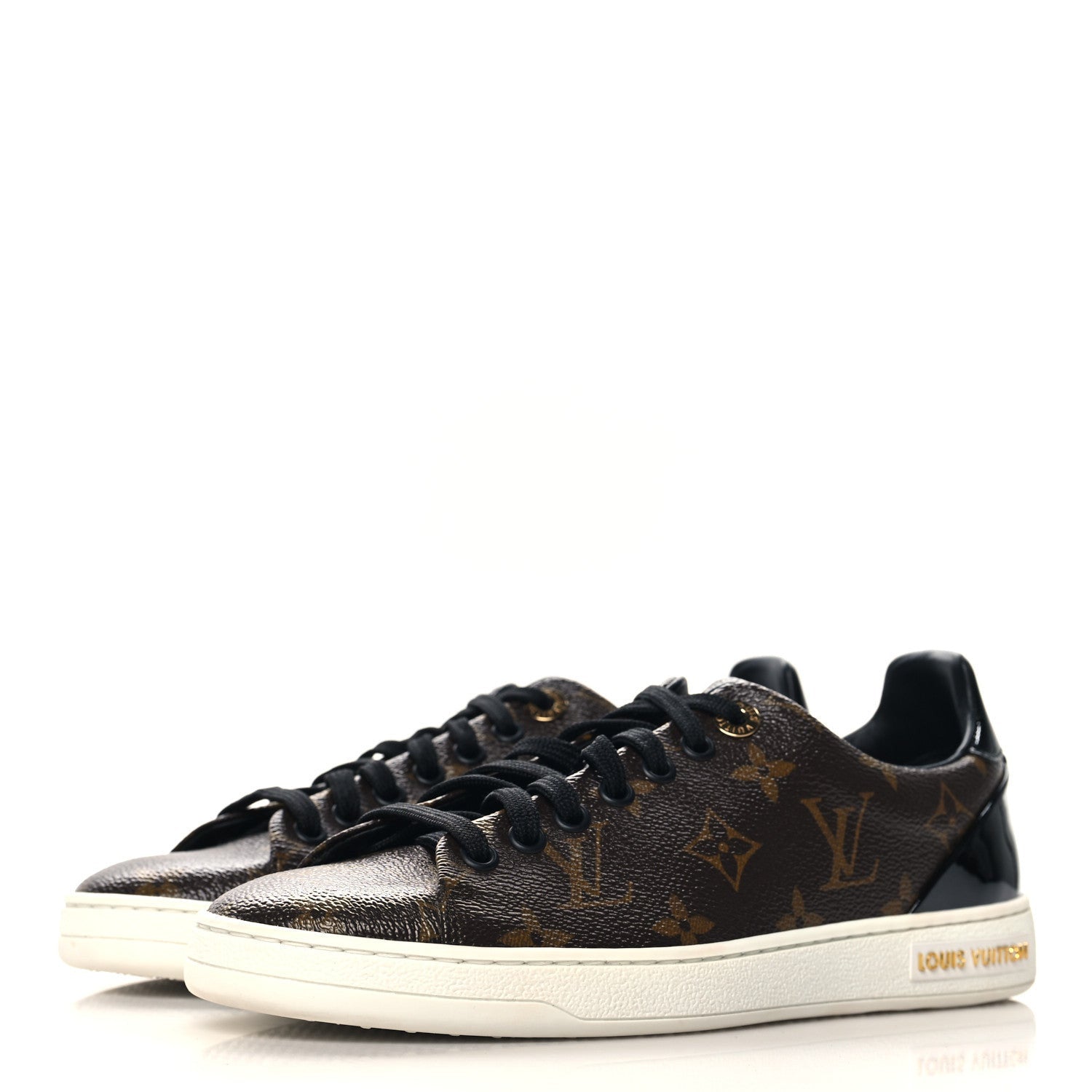 Louis Vuitton Patent Monogram Frontrow Sneakers 4 of 7