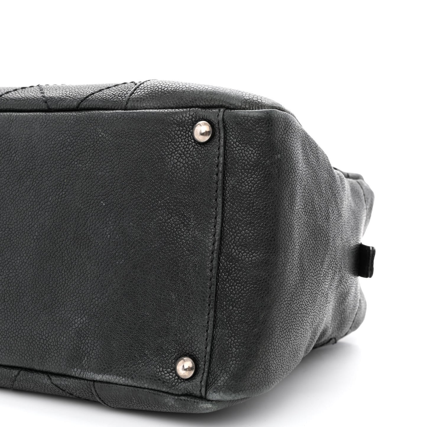 Distressed Caviar Outdoor Ligne Tote Black